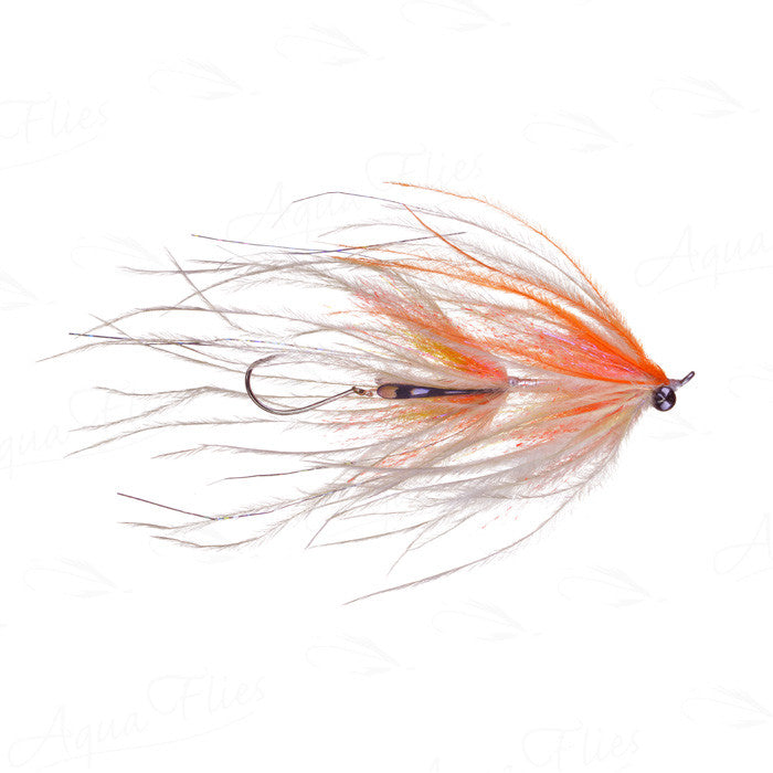 steelhead fly Jerry French Intruder orange/white