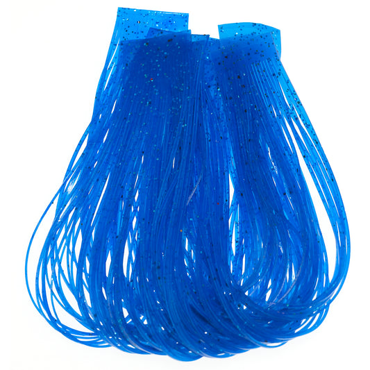 Aqua Flies blue Speckle Flake silicone legs with black flake for fly tying
