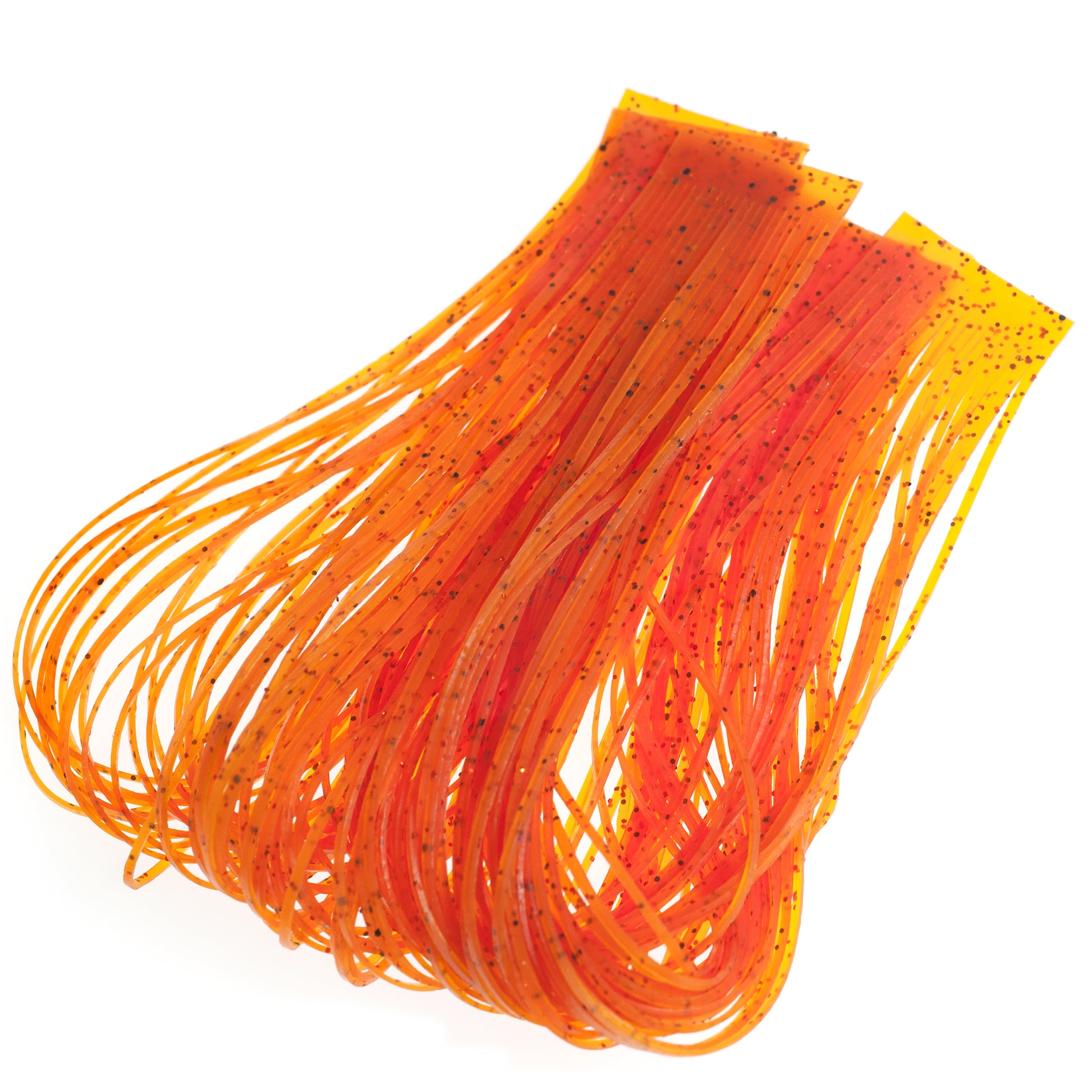 Aqua Flies orange Speckle Flake silicone legs with black & red flake for fly tying