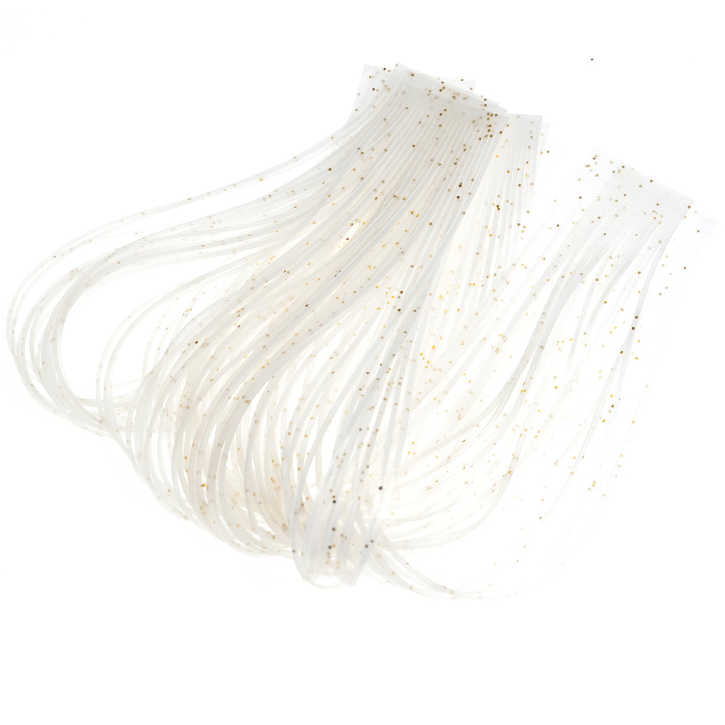 Aqua Flies pearl white Speckle Flake silicone legs with gold flake for fly tying