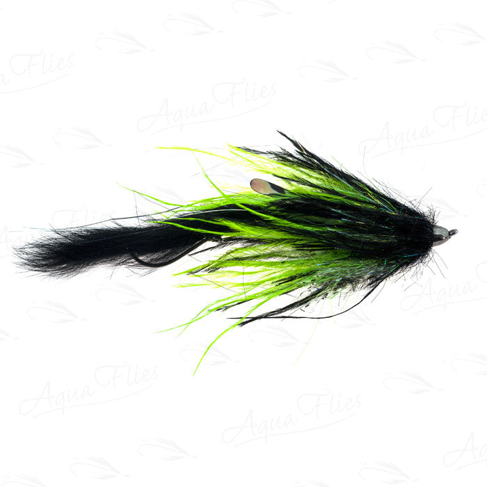 Jerry French Dirty Hoh Black/Chartreuse fly