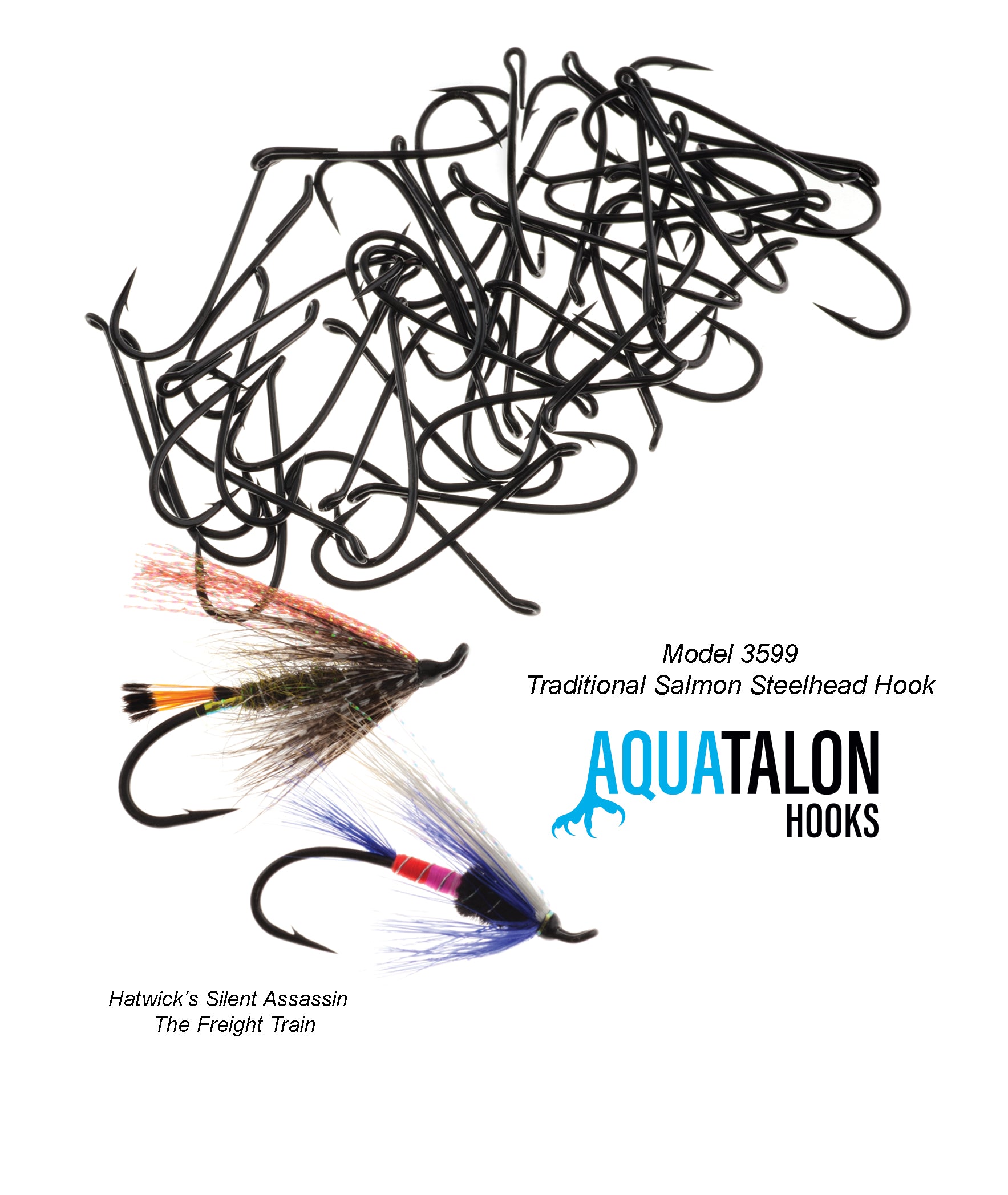 AquaTalon Traditional Salmon/Steelhead Hook - Black – Jerry French Fly  Fishing